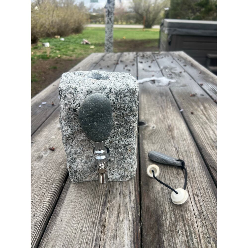 funky rock designs Stone Drink Dispenser granite single bottle whiskey rocks